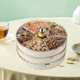 Maxbell Divided Serving Tray Snack Platter for New Year Spring Festival Entertaining white