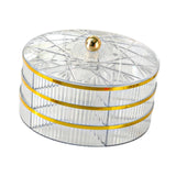 Maxbell Divided Serving Tray Snack Platter for New Year Spring Festival Entertaining clear