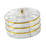 Maxbell Divided Serving Tray Snack Platter for New Year Spring Festival Entertaining clear