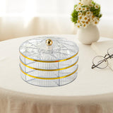 Maxbell Divided Serving Tray Snack Platter for New Year Spring Festival Entertaining clear