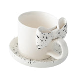 Maxbell Coffee Mug with Saucer with Tray Bow Knot Milk Mug for Dining Kitchen
