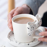 Maxbell Coffee Mug with Saucer with Tray Bow Knot Milk Mug for Dining Kitchen