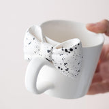 Maxbell Coffee Mug with Saucer with Tray Bow Knot Milk Mug for Dining Kitchen