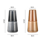 Maxbell Glass Cup Drinkware Transparent Drinking Portable Reusable Water Pitcher Set brown