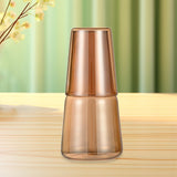 Maxbell Glass Cup Drinkware Transparent Drinking Portable Reusable Water Pitcher Set brown