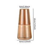 Maxbell Glass Cup Drinkware Transparent Drinking Portable Reusable Water Pitcher Set brown