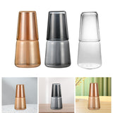 Maxbell Glass Cup Drinkware Transparent Drinking Portable Reusable Water Pitcher Set brown
