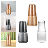 Maxbell Glass Cup Drinkware Transparent Drinking Portable Reusable Water Pitcher Set brown