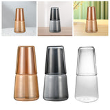 Maxbell Glass Cup Drinkware Transparent Drinking Portable Reusable Water Pitcher Set brown