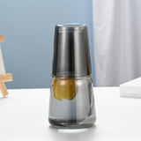 Maxbell Glass Cup Drinkware Transparent Drinking Portable Reusable Water Pitcher Set grey