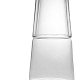 Maxbell Glass Cup Drinkware Transparent Drinking Portable Reusable Water Pitcher Set clear