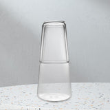Maxbell Glass Cup Drinkware Transparent Drinking Portable Reusable Water Pitcher Set clear