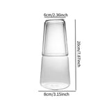 Maxbell Glass Cup Drinkware Transparent Drinking Portable Reusable Water Pitcher Set clear