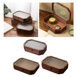 Maxbell Wooden Desktop Storage Box Reusable Display Holder for Office Pantry Cabinet S