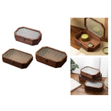 Maxbell Wooden Desktop Storage Box Reusable Display Holder for Office Pantry Cabinet S