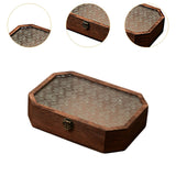 Maxbell Wooden Desktop Storage Box Reusable Display Holder for Office Pantry Cabinet M