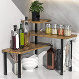 Maxbell Kitchen Counter Shelf 3 Tier with Hooks for Coffee Station Office Countertop