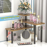 Maxbell Kitchen Counter Shelf 3 Tier with Hooks for Coffee Station Office Countertop