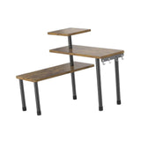 Maxbell Kitchen Counter Shelf 3 Tier with Hooks for Coffee Station Office Countertop