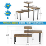 Maxbell Kitchen Counter Shelf 3 Tier with Hooks for Coffee Station Office Countertop