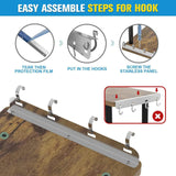 Maxbell Kitchen Counter Shelf 3 Tier with Hooks for Coffee Station Office Countertop