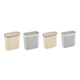 Maxbell Oval Trash Can Design with Lid Garbage Bin for Home Living Room Bedroom white L