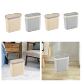 Maxbell Oval Trash Can Design with Lid Garbage Bin for Home Living Room Bedroom white L