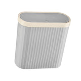 Maxbell Oval Trash Can Design with Lid Garbage Bin for Home Living Room Bedroom grey L