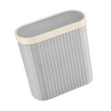 Maxbell Oval Trash Can Design with Lid Garbage Bin for Home Living Room Bedroom grey L