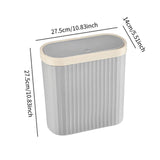 Maxbell Oval Trash Can Design with Lid Garbage Bin for Home Living Room Bedroom grey S