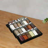 Maxbell Spice Drawer Organizer Racks Spice Racks for Restaurant Bedroom Drawing Room black