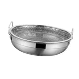 Maxbell Fried Food Server Stainless Steel Net Basket for Home Kitchen Barbecue Grill M