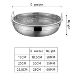Maxbell Fried Food Server Stainless Steel Net Basket for Home Kitchen Barbecue Grill L