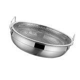 Maxbell Fried Food Server Stainless Steel Net Basket for Home Kitchen Barbecue Grill L