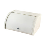 Maxbell Bread Box Roll Top Rustic Bread Box Bin for Coffee Shop Farmhouse Countertop white
