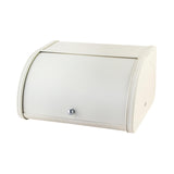 Maxbell Bread Box Roll Top Rustic Bread Box Bin for Coffee Shop Farmhouse Countertop white