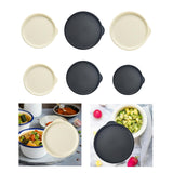 Maxbell Silicone Stretch Lid Versatile Round Silicone Storage Cover for Kitchen Cups 8inch white