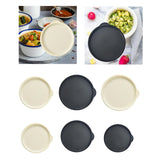Maxbell Silicone Stretch Lid Versatile Round Silicone Storage Cover for Kitchen Cups 8inch white