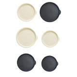 Maxbell Silicone Stretch Lid Versatile Round Silicone Storage Cover for Kitchen Cups 8inch white
