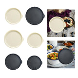 Maxbell Silicone Stretch Lid Versatile Round Silicone Storage Cover for Kitchen Cups 8inch white
