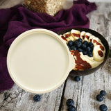 Maxbell Silicone Stretch Lid Versatile Round Silicone Storage Cover for Kitchen Cups 8inch white