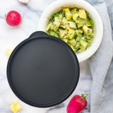 Maxbell Silicone Stretch Lid Versatile Round Silicone Storage Cover for Kitchen Cups 9inch black