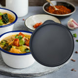 Maxbell Silicone Stretch Lid Versatile Round Silicone Storage Cover for Kitchen Cups 7inch black
