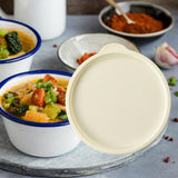 Maxbell Silicone Stretch Lid Versatile Round Silicone Storage Cover for Kitchen Cups 7inch white