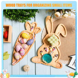 Maxbell Wooden Serving Platter Festivals Gifts Wooden Tray for Fruit Bread Appetizer Rabbit Shaped
