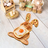 Maxbell Wooden Serving Platter Festivals Gifts Wooden Tray for Fruit Bread Appetizer Rabbit Shaped