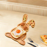 Maxbell Wooden Serving Platter Festivals Gifts Wooden Tray for Fruit Bread Appetizer Rabbit Shaped