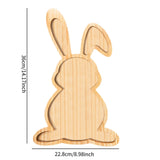 Maxbell Wooden Serving Platter Festivals Gifts Wooden Tray for Fruit Bread Appetizer Rabbit Shaped