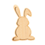 Maxbell Wooden Serving Platter Festivals Gifts Wooden Tray for Fruit Bread Appetizer Rabbit Shaped