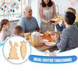 Maxbell Wooden Serving Platter Festivals Gifts Wooden Tray for Fruit Bread Appetizer Rabbit Shaped